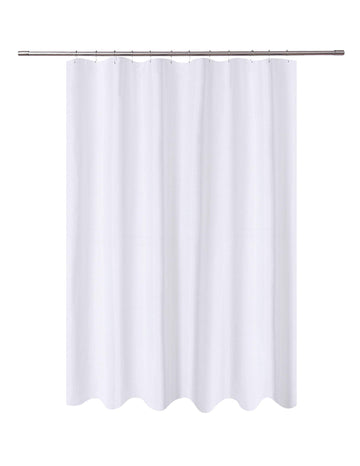 Fabric Shower Curtain Liner Extra Long 72 x 84 Inches, White