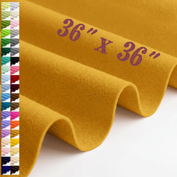 Large Felt Fabric Sheet 36 x 36 Inch, 1.6mm Thick (Gold)