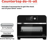 Omni 19QT/18L Toaster Oven Air Fryer, 7-in-1 Functions, Fits 12" Pizza, Crisps, Broils, Bakes, Roasts, Toasts, Warms