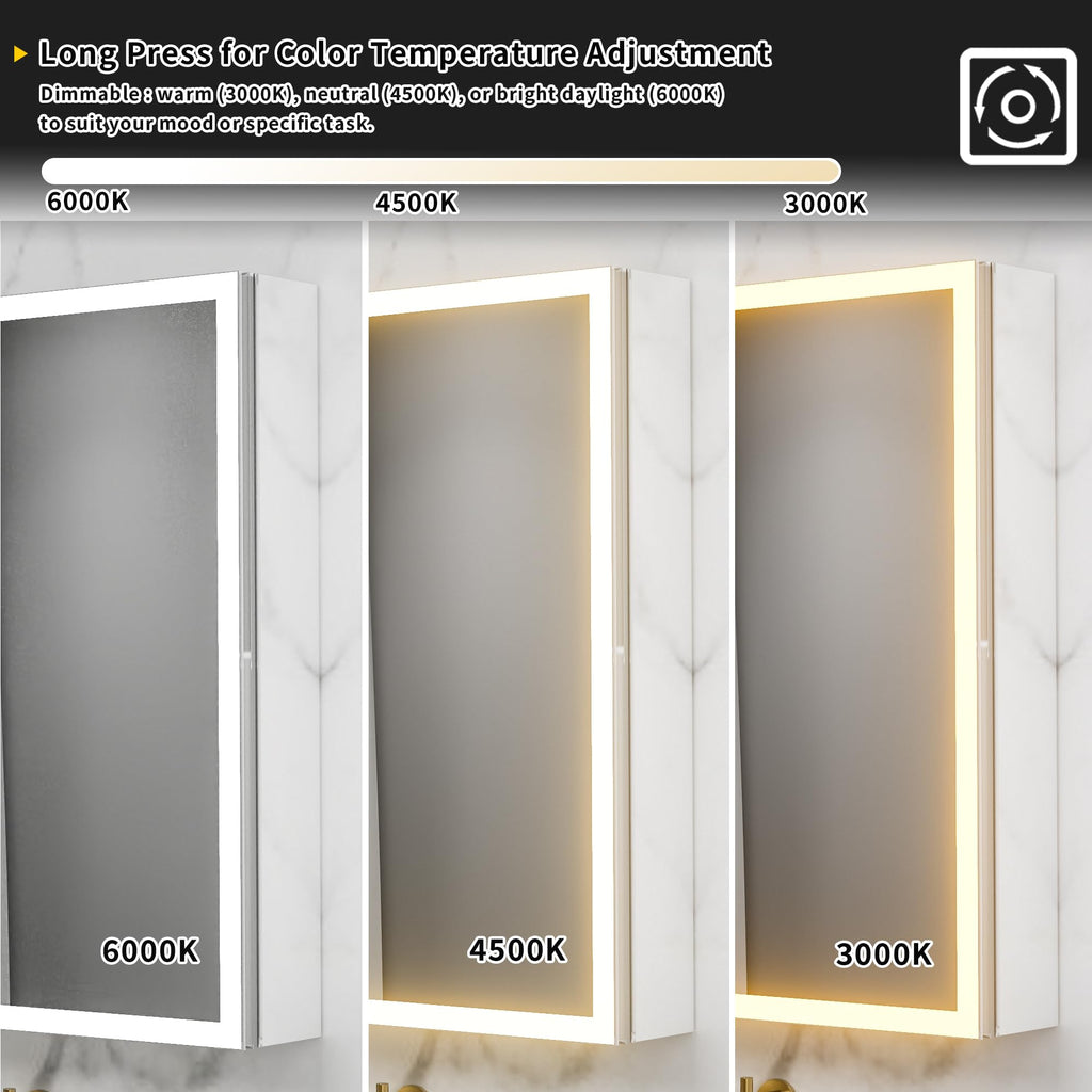 Lighted Medicine Cabinet 24 x 30 Inch