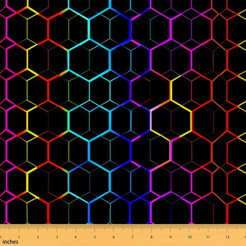 Hexagonal Upholstery Fabric Soft 3 Yard