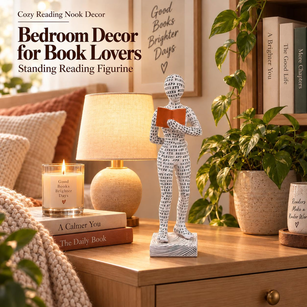Decor Pulp Reading Women Thinker Statue Aesthetic Sculpture Room Decor Modern Abstract Decoration on Shelf Table