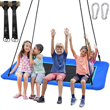 700lbs 60" Large Rectangle Platform Tree Swing for Kids & Adults