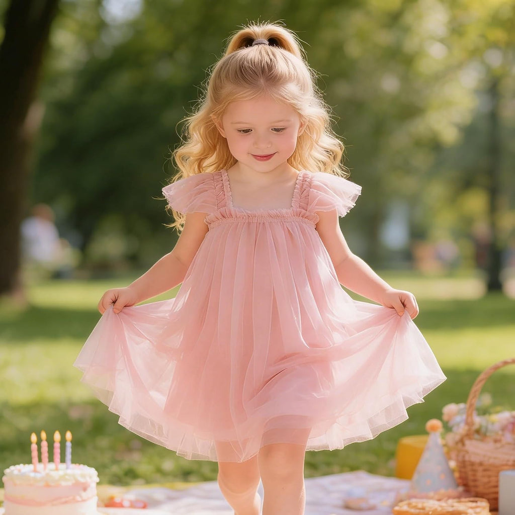 Baby Girls Tulle Dress Toddler Princess Birthday Tutu Dresses