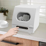 Mini Dishwasher 5 Washing Programs Portable Countertop Dishwasher with Flip-up Lid