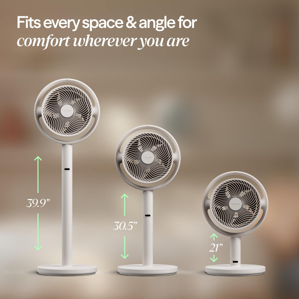 Quiet Oscillating Pedestal Fan , Beige