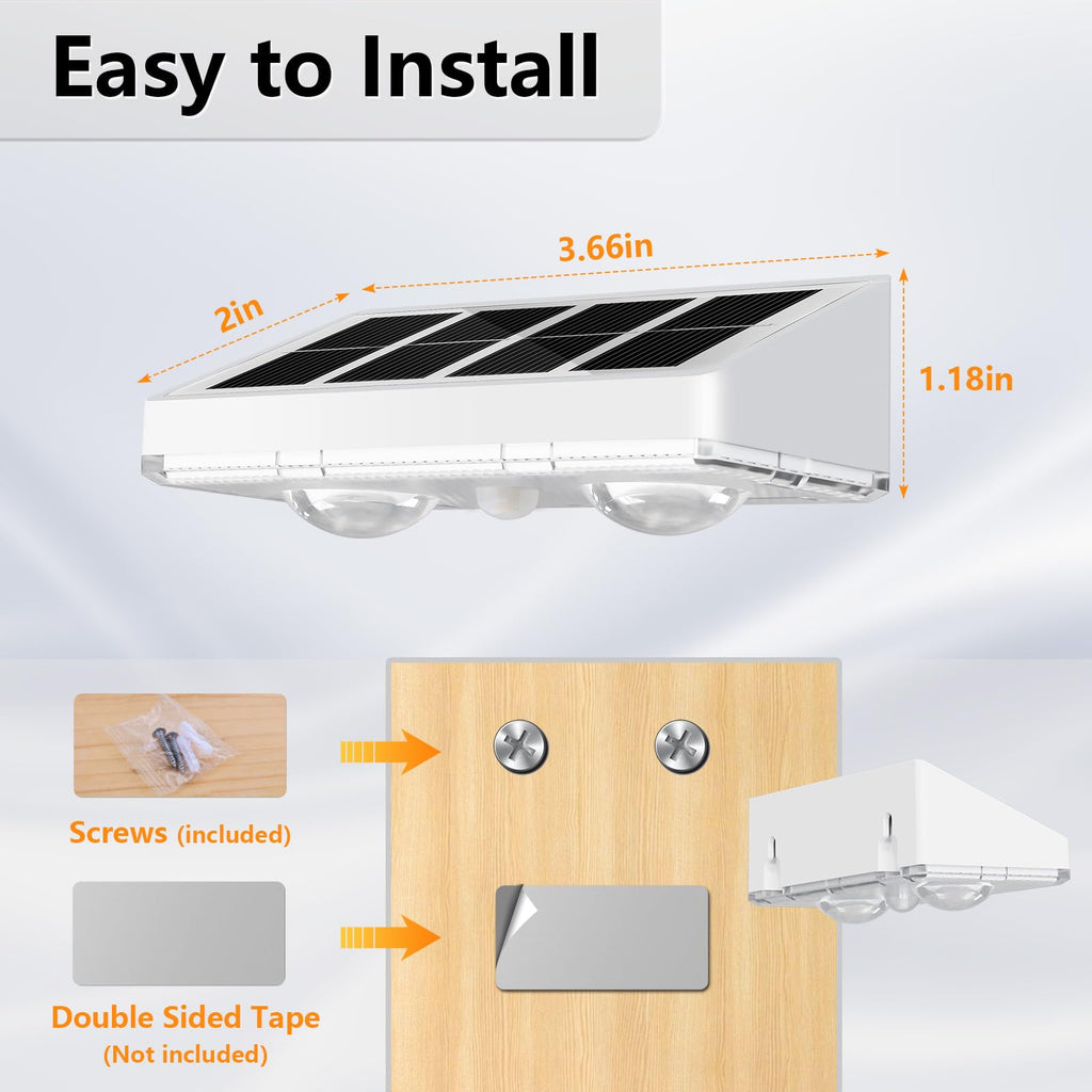 Solar Fence Lights, 16 Pack Solars Deck Light, Warm White Color, Outdoor Bulb Waterproof Led IP65, Power Patio Lamp with