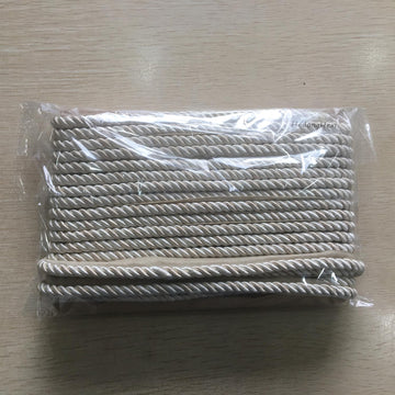3/8" Nylon Twisted Lip Cord Trim,Mix Beige - 12 Yard