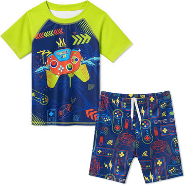 Toddler Boy Swimsuit Kids Swimsuit Boys Two Pieces Shark Swimsuit Toddler Rash Guard and Trunk