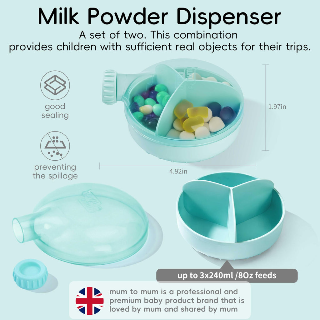 6Oz Baby Formula Dispenser Airtight Leak Proof Travel Milk Container 2 Pack