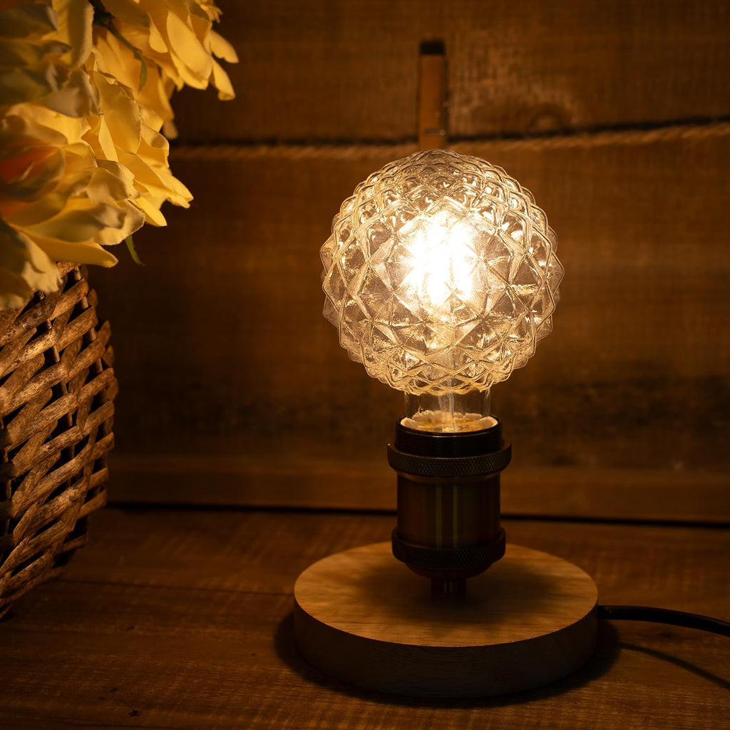 G30 Edison LED Bulb,4W 2500K Warm White 400lm E26 Hard Glass Non‐Dimmable Vintage Decorative Light Bulb