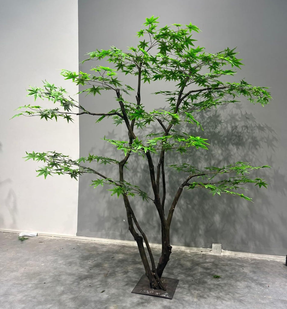 Large Artificial Green Japanese Maple Tree, Faux Maple Plant, Realistic Floor Standing Fake Tree Home Office, Indoor
