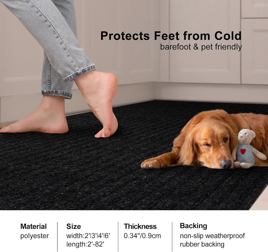 2Ft x 6Ft Outdoor Runner Rug Non Slip Carpet Runner Rubber Backing