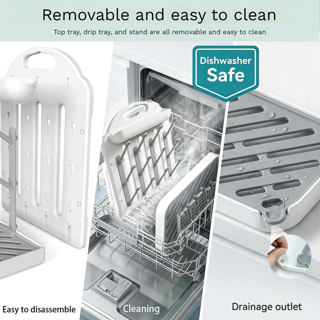 Baby Bottle Drying Rack 2 Pack, 24-Hook Modular Vertical Bottle Drying Rack for Baby Bottles, Pump Parts and