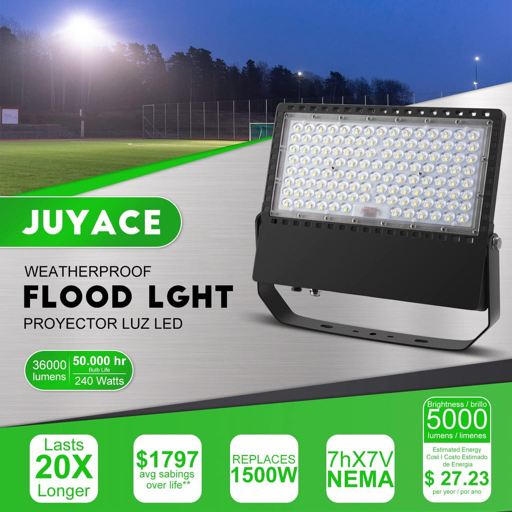 36000Lm 240W Led Stadium Outdoor Flood Light Area Lighting for Sport | Super Bright Arena Lights,Commercial Area