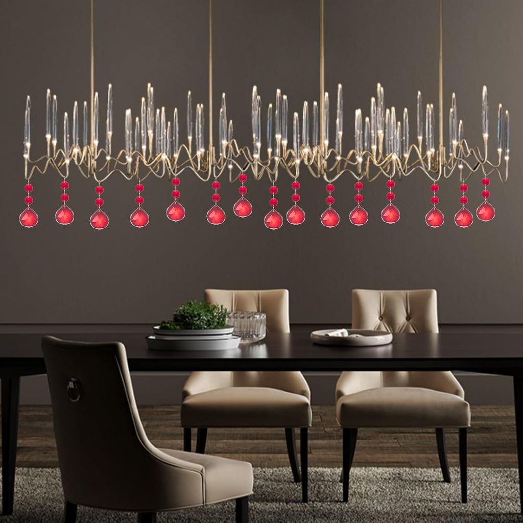 Pack of 10 Red Crystal Ball Prism 30mm Suncatcher Chandelier Prisms Part Decor Rainbow Maker