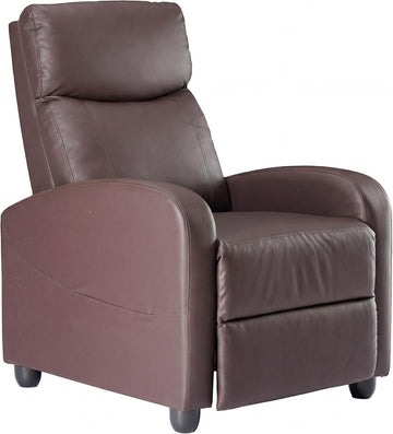 Recliner Chair PU Leather Recliner Sofa No Massage, Home Theater Seating with Lumbar Support