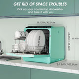 Portable Countertop Dishwashers, 5 Washing Programs Mini Dishwashers with 5 L Built-in Water Tank and Double-layered