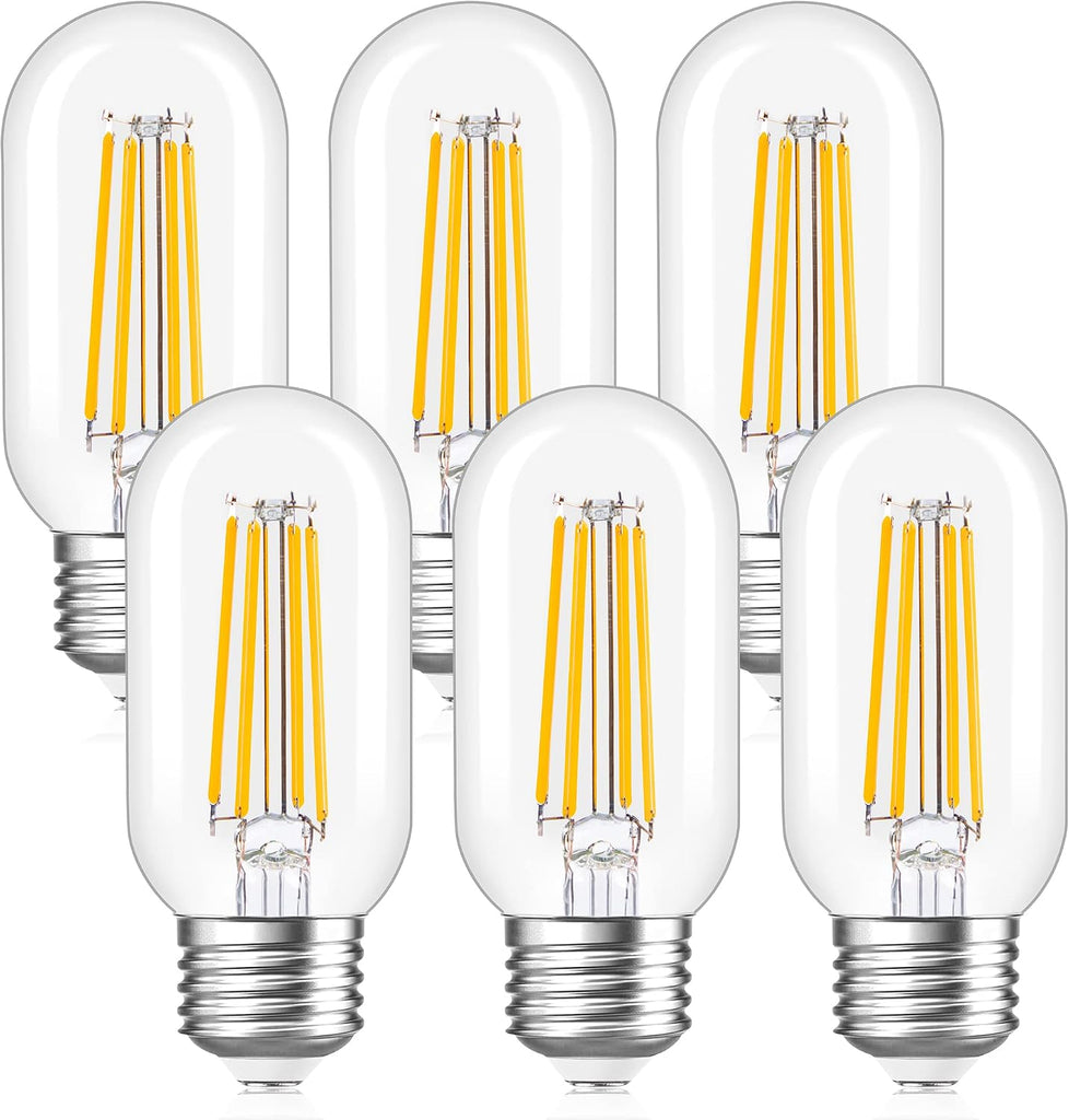 Tubular led Bulb,6w e26 Bulb T45 T14,60W Edison Vintage Bulbs,Warm White