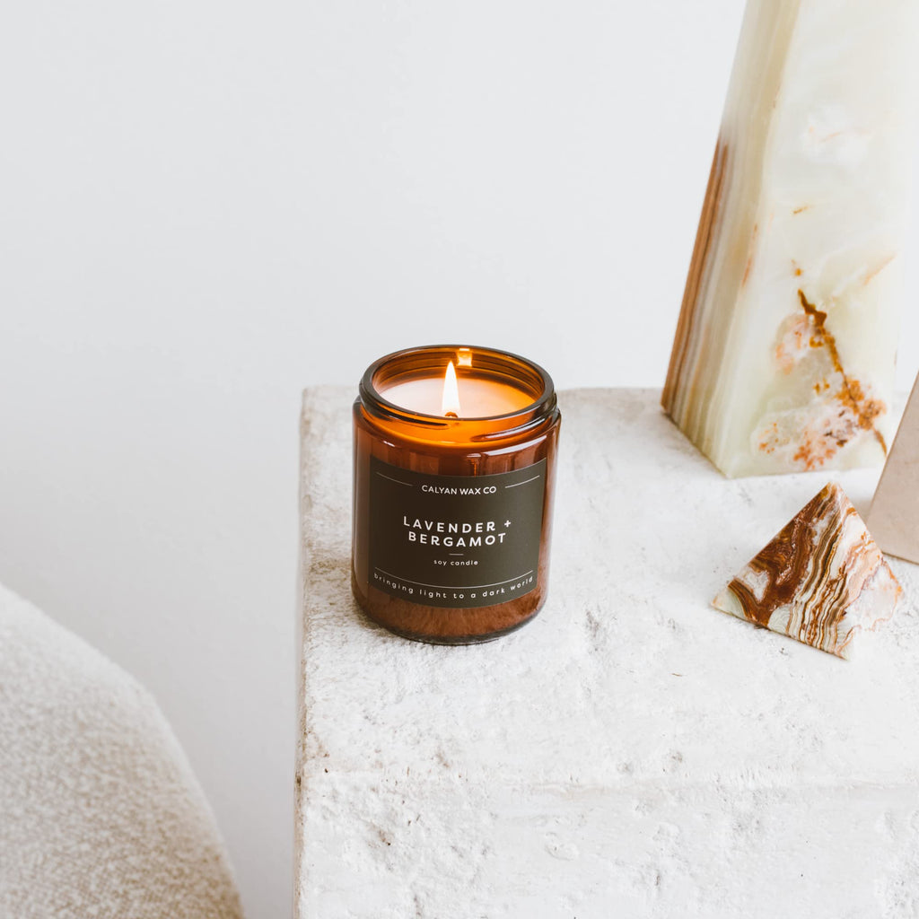 Lavender & Bergamot Scented Candle - 57 Hour Burn
