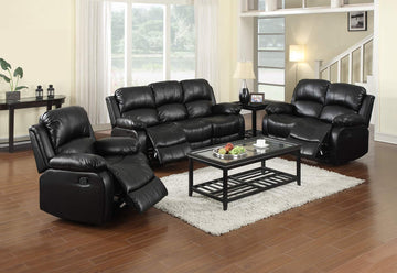 Recliner Sofa Living Room Set Reclining Couch Sofa Chair Loveseat Manual Motion Recliner Home Theater Seating (Bonded
