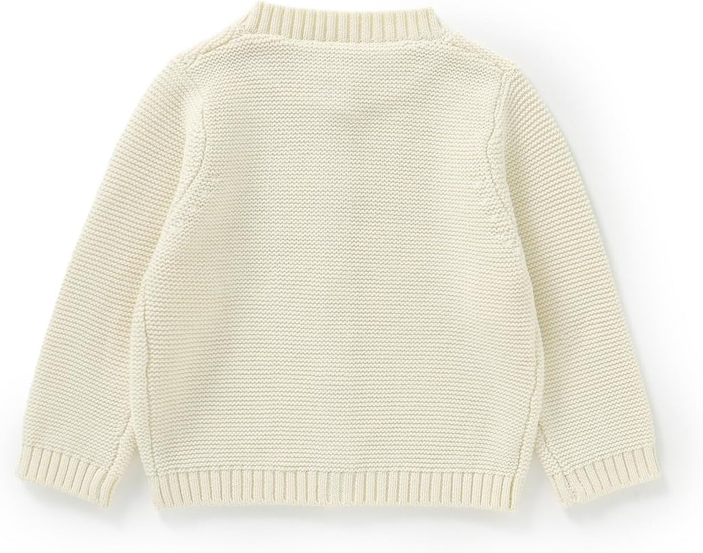 Baby Toddler Cotton Cardigan, Solid Color Sweater, Boys and Girls