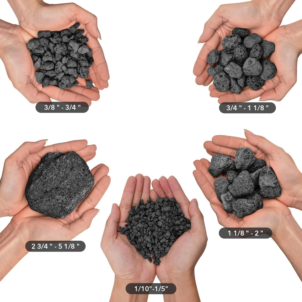 10LB Natural Lava Rocks for Fire Pit, Fire Table, Fireplace