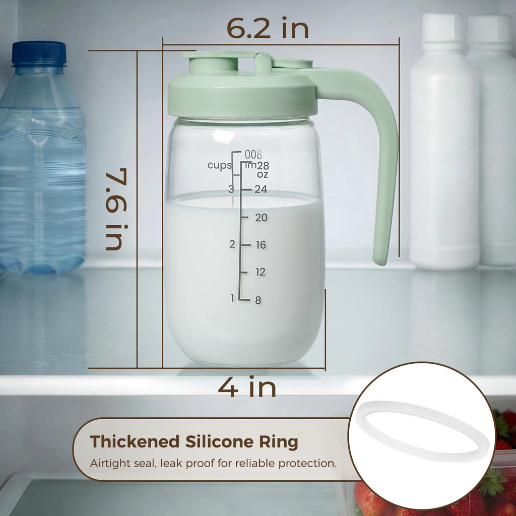 Breast Milk Pitcher 32 OZ, Heat & Cold Resistant, Sudden Temperature Safe, Fast Baby Formula Maker with Wide Mouth