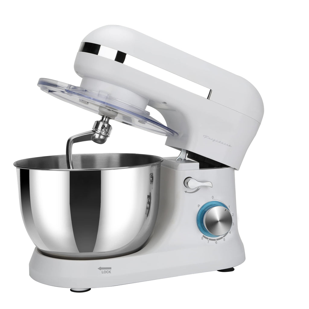 Retro Electric Stand Mixer, 4.75 Quart / 4.5L, 8 Speeds with Whisk, Dough Hook, Flat Beater Attachments, Splash Guard