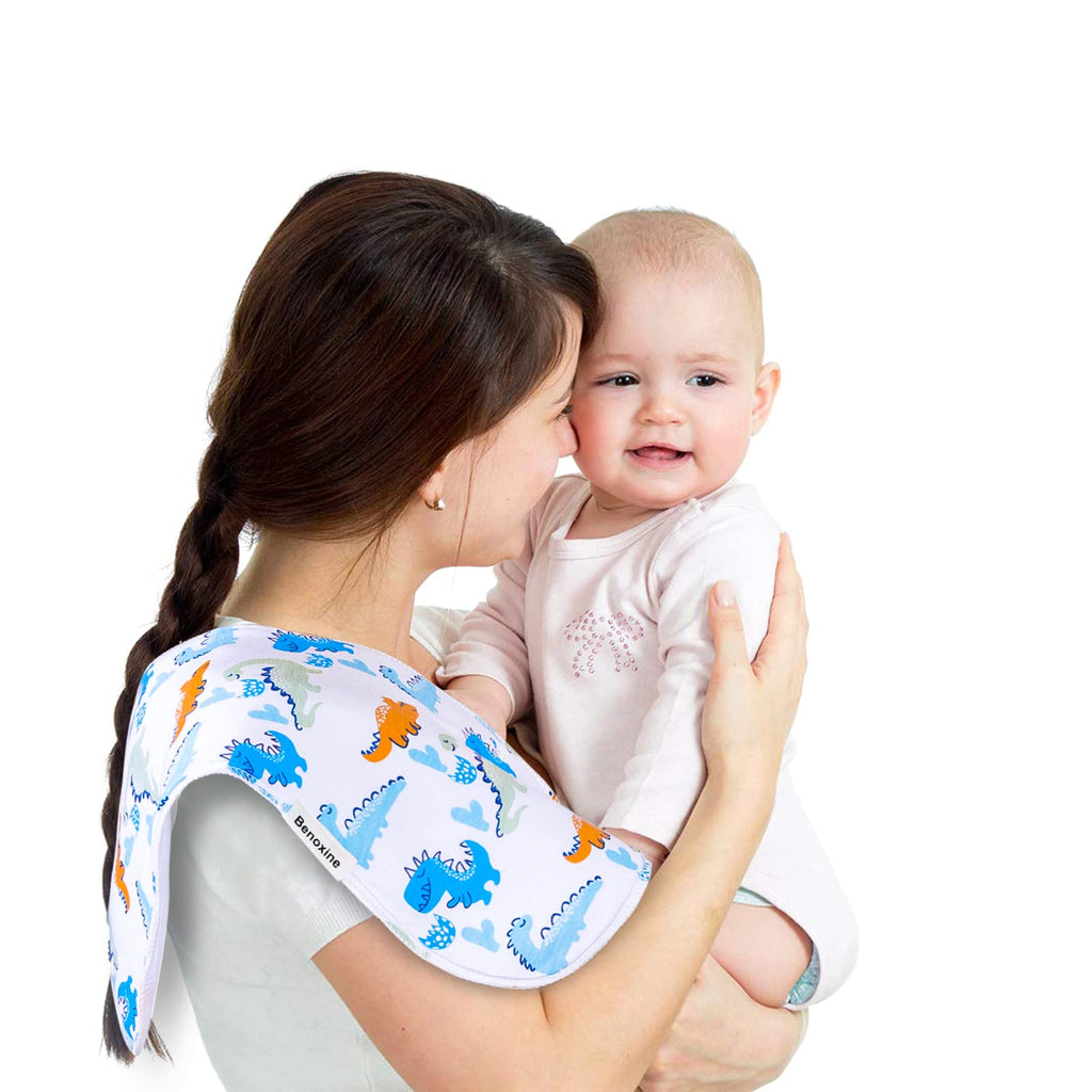 Baby Burp Cloths & Baby Bibs 2-in-1 Design Large Size 3 Layers Thicken Cotton Super Absorbent and Soft Baby Spit Up