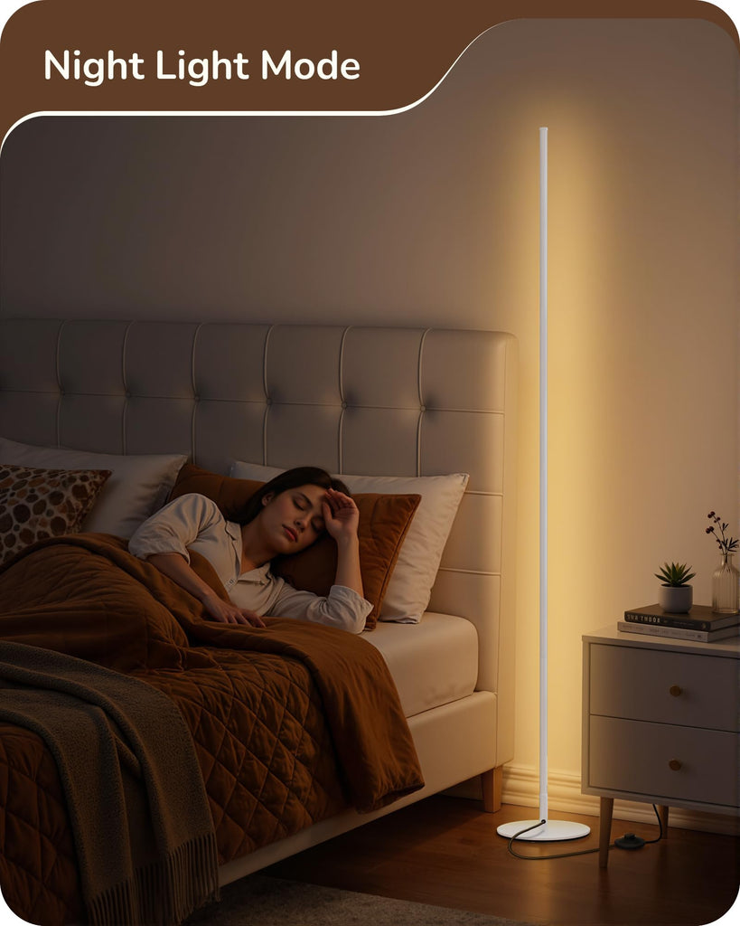 57.5" Corner Lamp with Remote & Foot Switch, Dimmable & 7 CCT