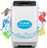 Portable Washing Machine 17.8Lbs Capacity Portable Washer with Drain Pump 2.4Cu.ft Full-Automatic Compact Washer with
