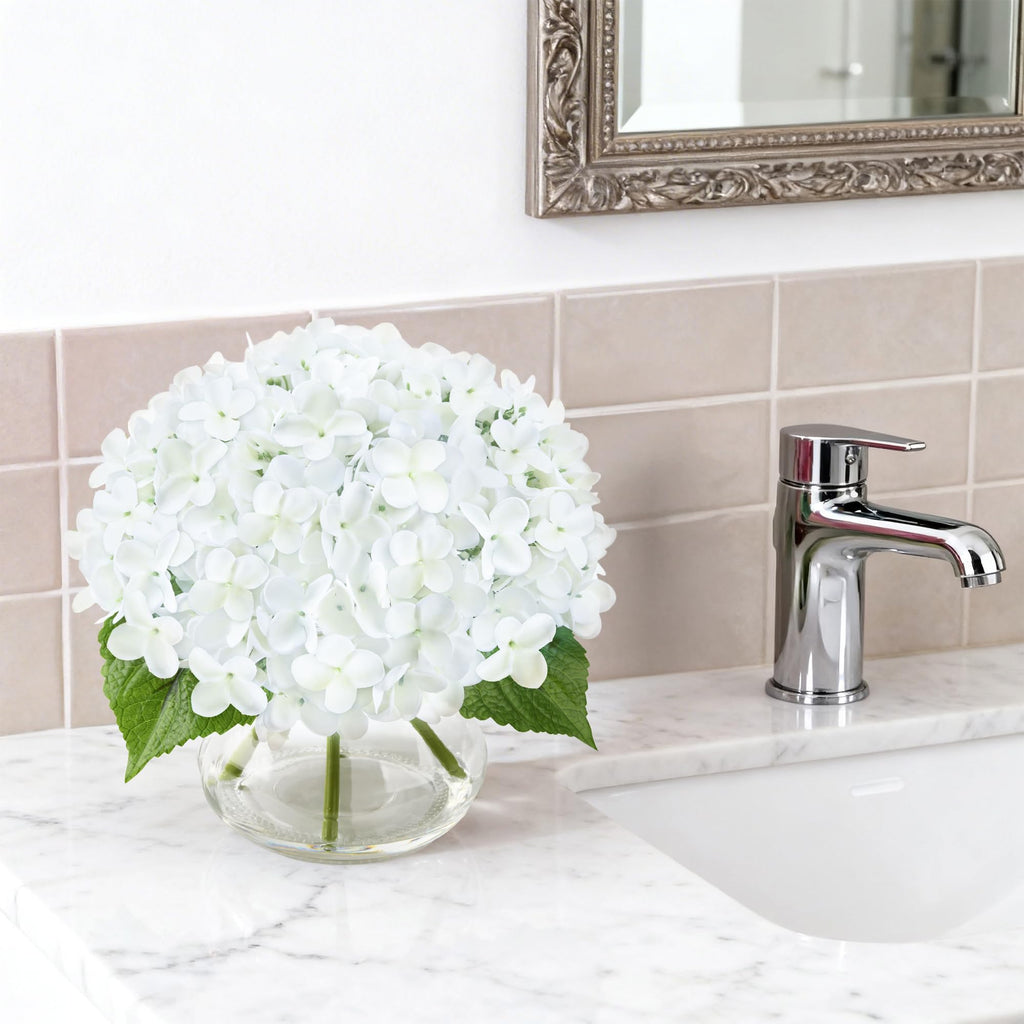 Artificial Arrangements in Glass Vase Decoration, Faux for Floral Arrangements with Faux Water Wedding Bouquets