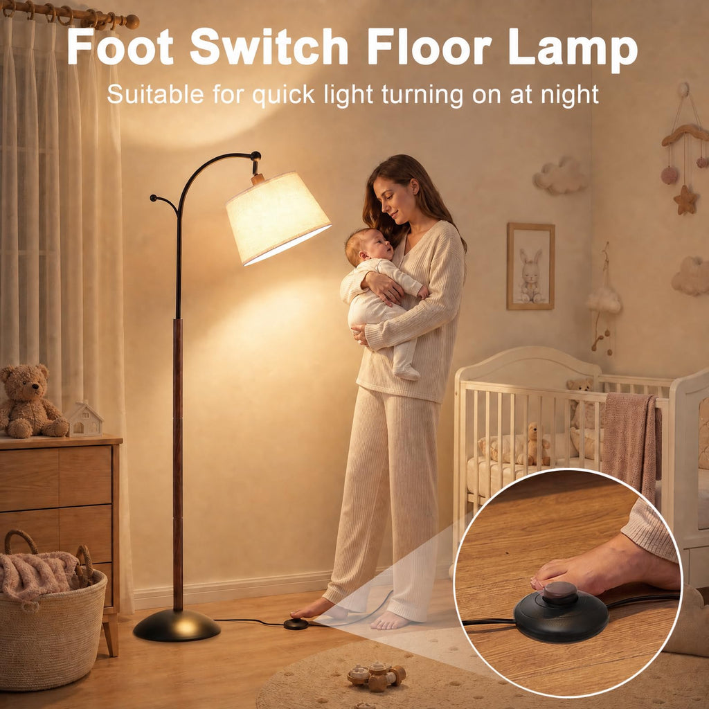 Floor Lamp, 9W 850lm Smart LED Arch Floor Lamp - Black Base