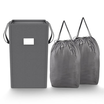 210L Laundry Hamper Collapsible with 2 Washable Laundry Bags, Dirty Clothes Hamper,Laundry Basket with Handles