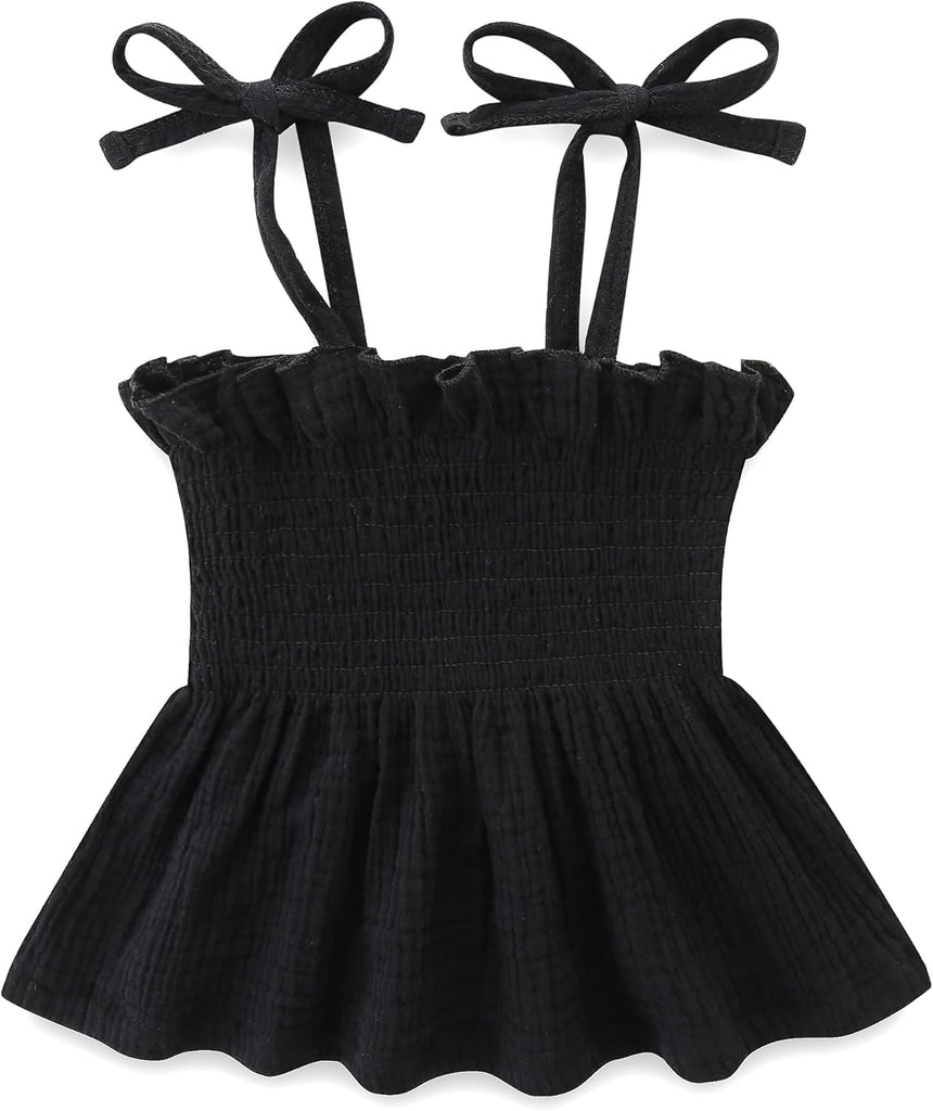 Toddler Baby Girl Clothes Infant Spring Summer Outfits Solid Color Sleeveless Camisole Linen Pants Set