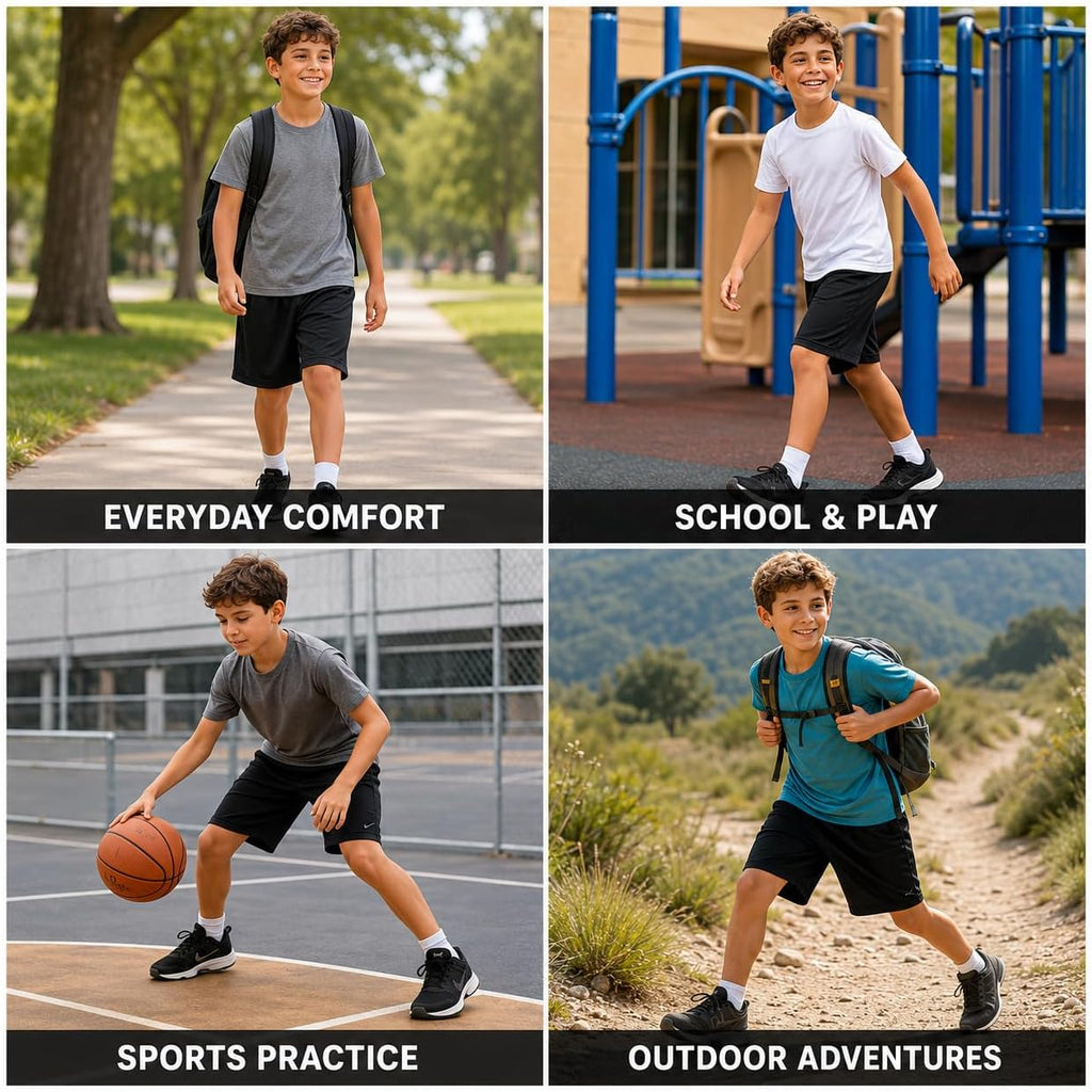 Boys Basketball Shorts 3 Pack Performance Active Mesh Shorts