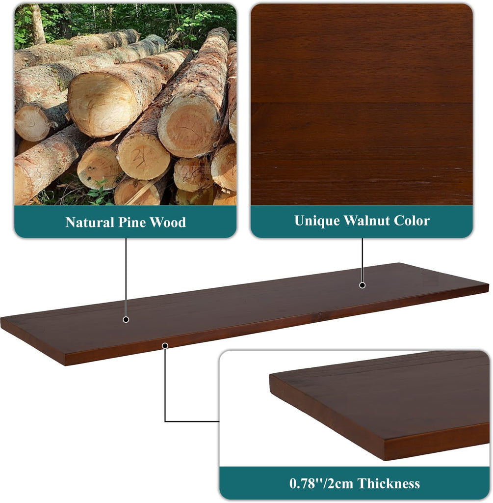 Industrial Pipe Shelves With Wood Planks, Rustic Pipe Shelving Wall Shelf