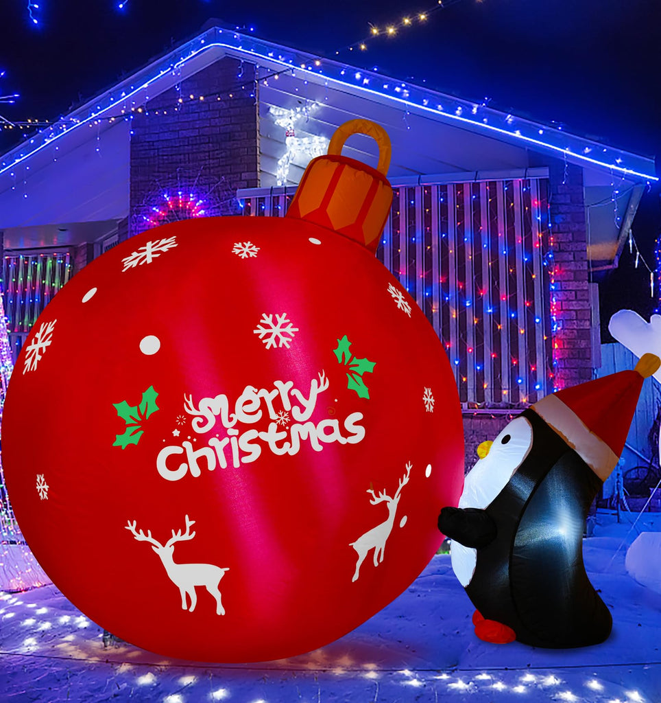 4FT Christmas Inflatable Penguin with Built-in LED Lights