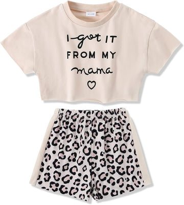 Toddler Baby Girl Clothes Short Sleeve Top+Shorts Summer Outfit