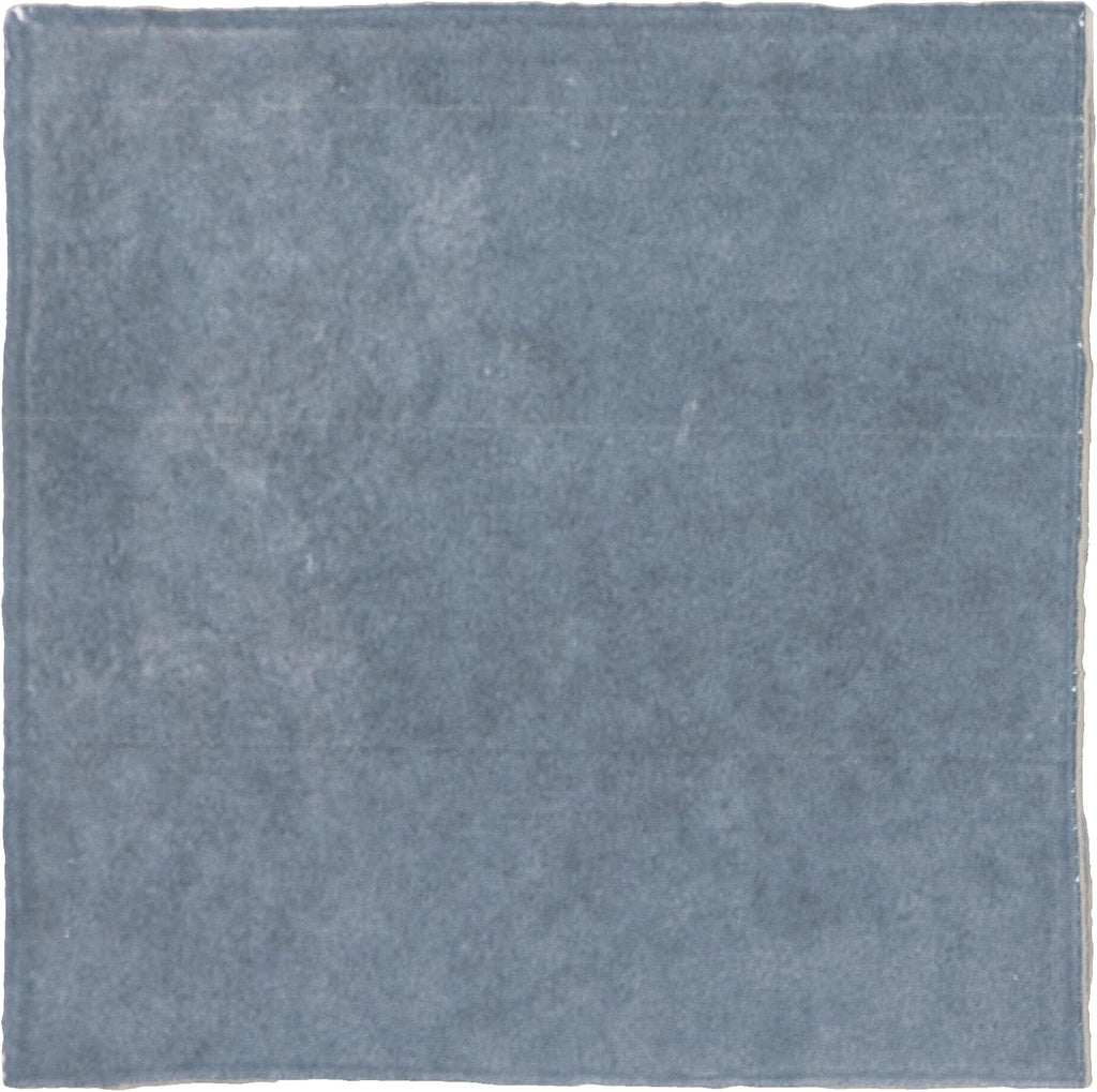 Zellige 4" x 4" Ceramic Wall Tile in Glossy Cielo (7.98 SQFT per Carton) (76 PC per Carton)