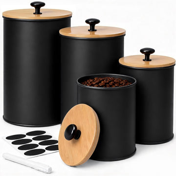 Canisters Sets Countertop 4 PCS Airtight Metal Containers