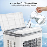 1400CFM Evaporative Air Cooler, 5.2 Gal Portable Swamp Cooler with Auto Oscillating, Remote, 3 Speeds