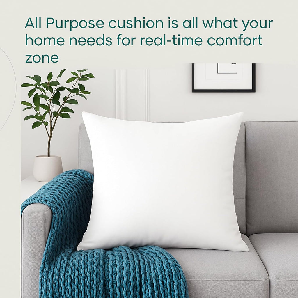 18x18 Pillow Inserts, Square, Shape Retention - White - Set of 2