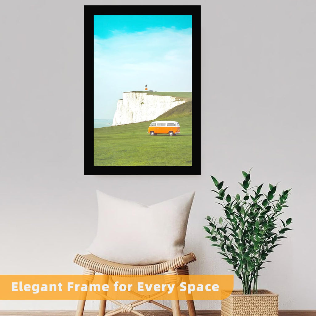27x40 Poster Frame for Wall Display with HD Plexiglas, Engineered Wood for 27 x 40 Picture, Black, 1 Pack
