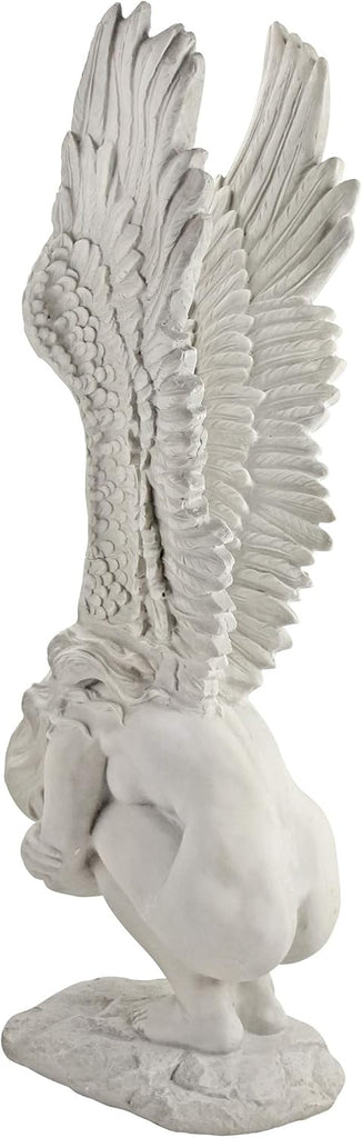 Remembrance and Redemption Angel Religious Indoor/Outdoor Garden Statue, From Base to Top of the Wings Nearly 3 feet