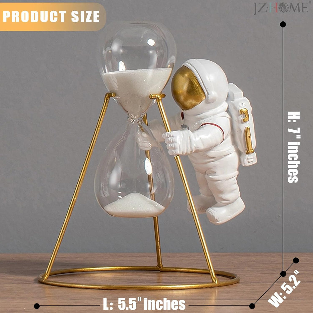 Astronaut Hourglass Statue Gold Spaceman Sculpture Resin Figurine 5 Minutes Sandglass Timer Sand Clock Space Gifts