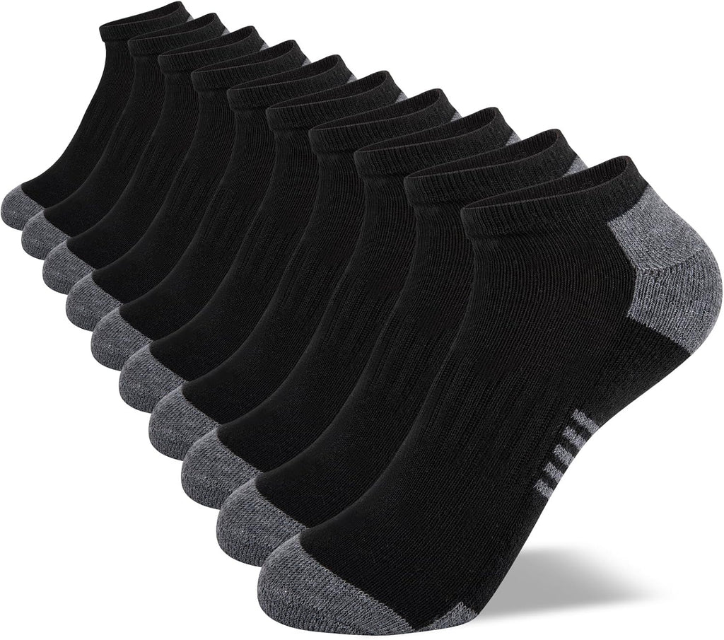 10 Pairs Boys Socks Low Cut Ankle Socks For Kids Old Short Athletic Socks With Cushioned Sole