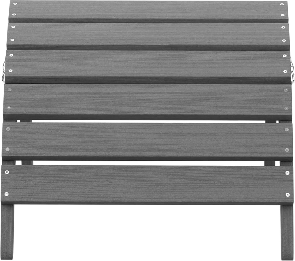 Folding Adirondack Ottoman for Adirondack Chair, No-Assembly Weather Resistance Outdoor Footstool, High Impact