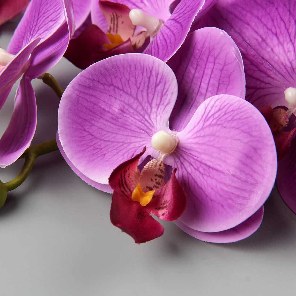 Blooming Phalaenopsis Orchid 31.5" Tall Real Touch Artificial Orchid with 9 Large Fake Orchids Artificial for